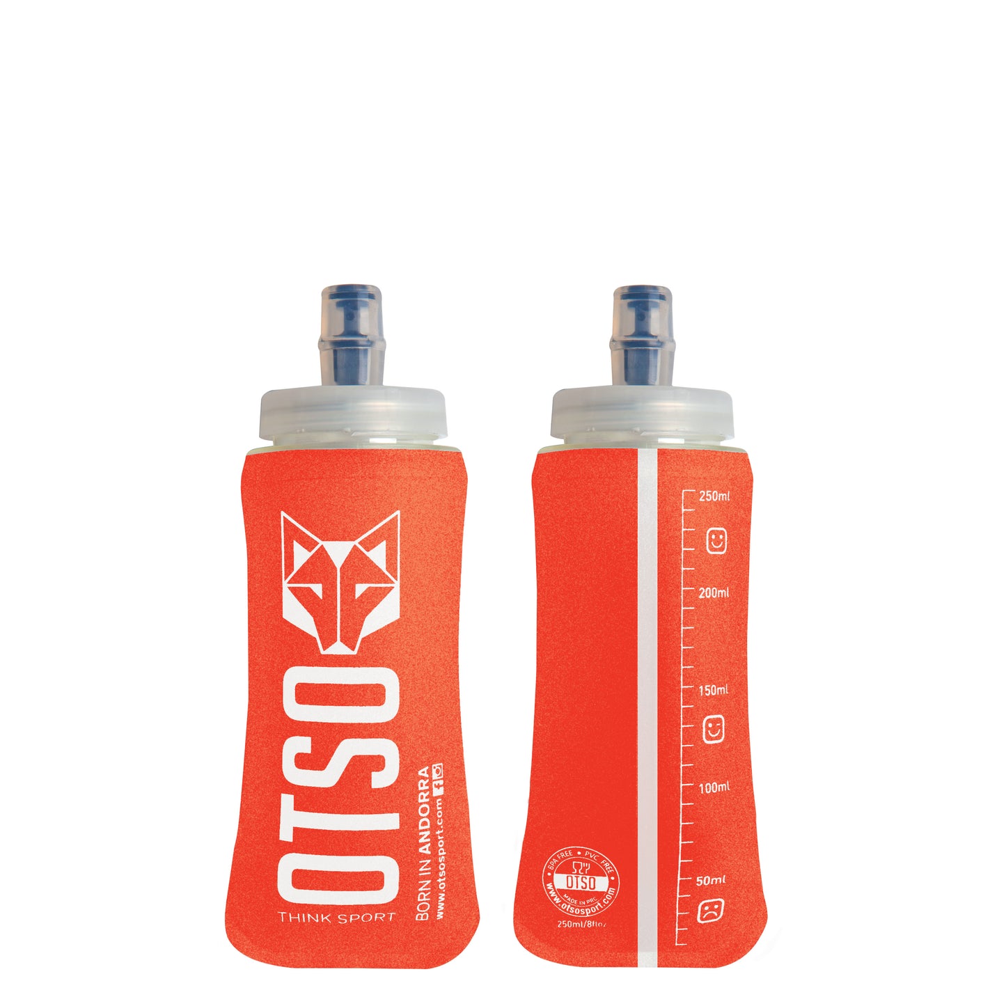 Botella blanda 250ml Big Cap - Naranja