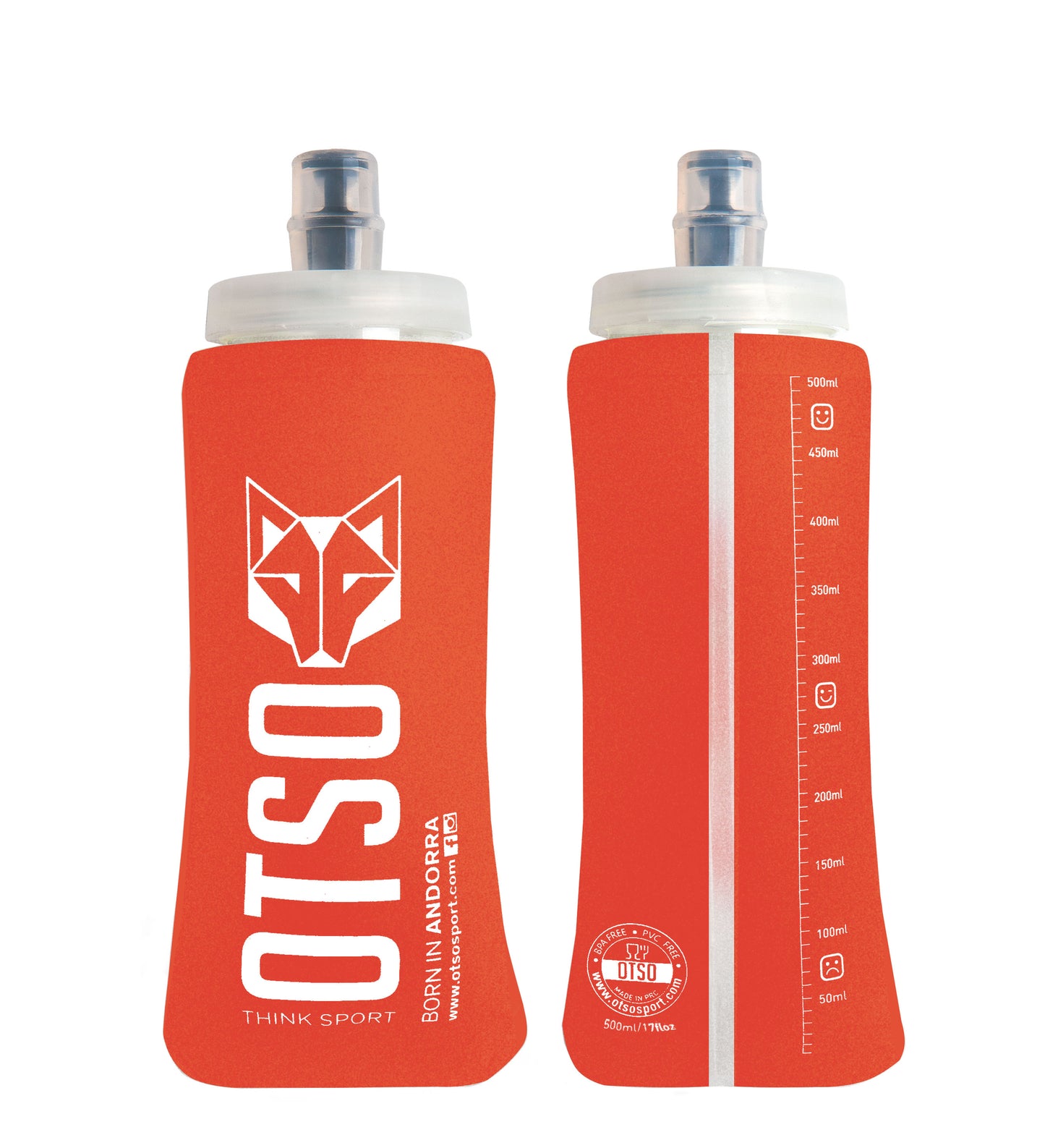 Botella blanda 500ml Big Cap - Naranja