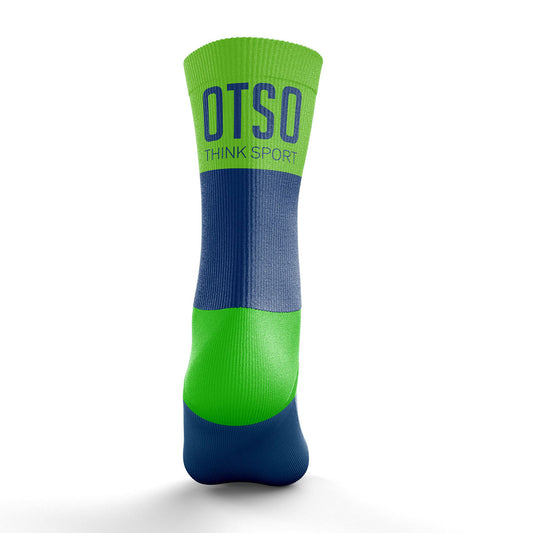 Multisport Medium Cut Socks - Electric Blue & Fluo Green