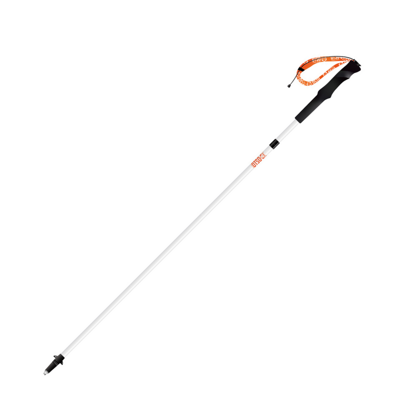 Bastões de carbono dobráveis ultraleves para Trail Running e Trekking - Branco