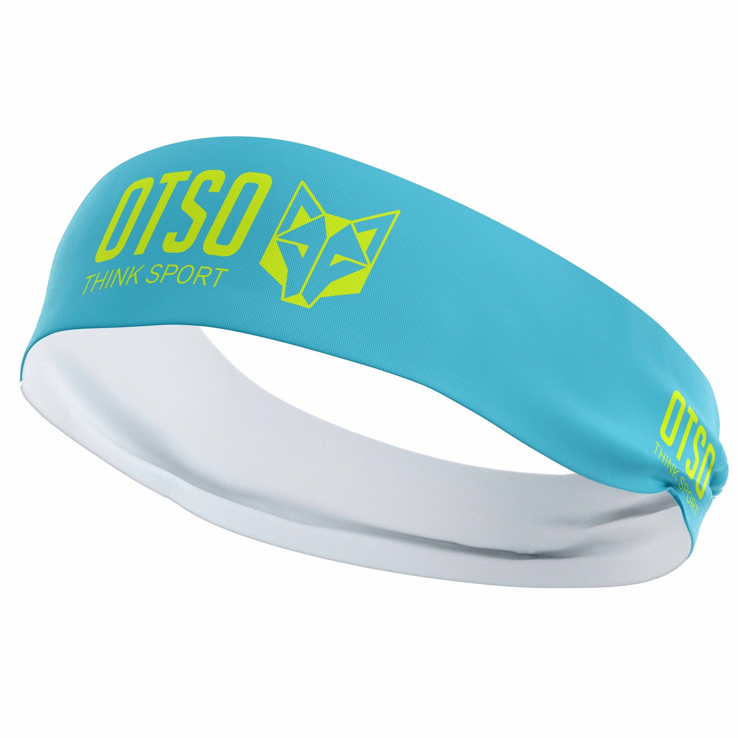 Cinta de cabeça - OTSO Sport Azul Claro / Amarelo Fluo