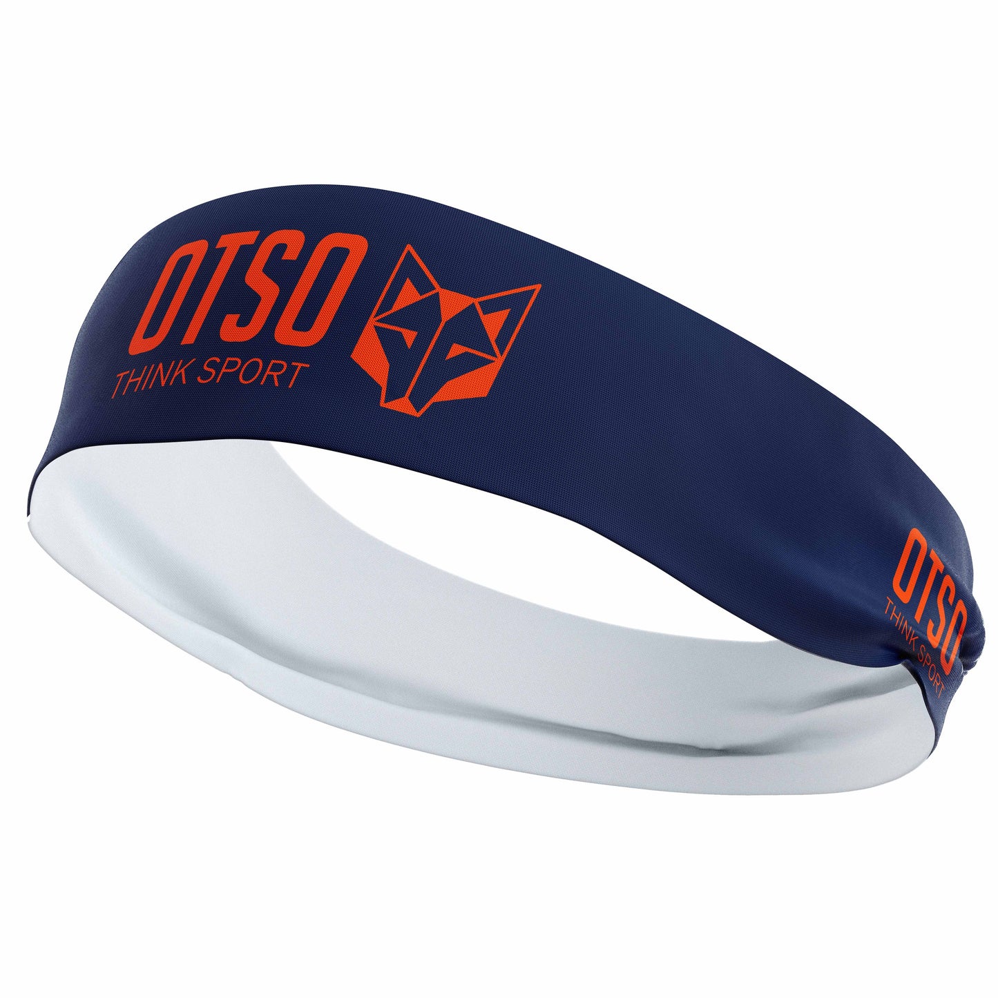 Cinta de cabeça - OTSO Sport Azul Marinho / Laranja Fluo