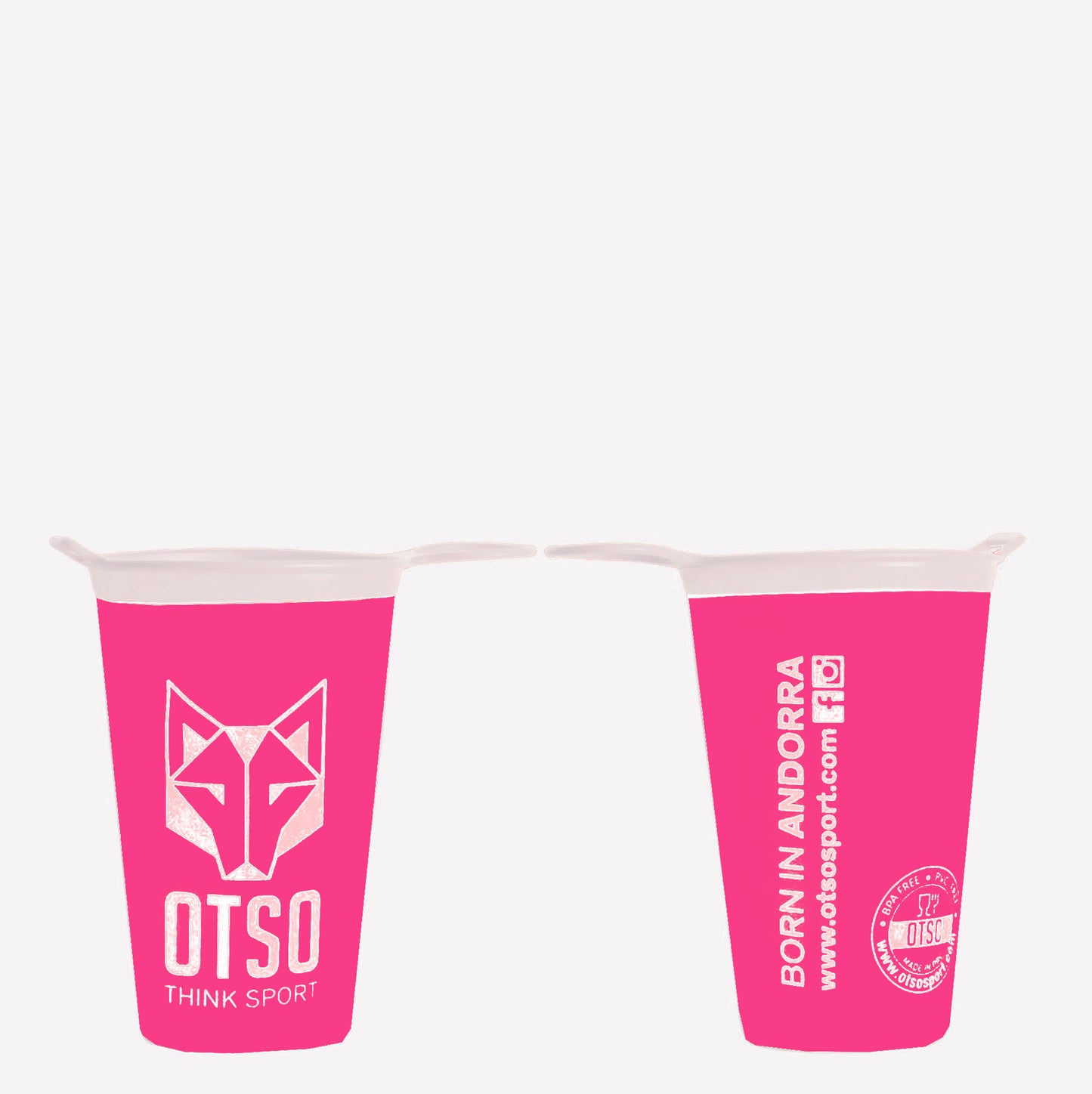 Gobelet pliable running 200ml - Fluo Pink