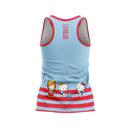 T-shirt senza maniche per bambina e donna - Hello Kitty Stripes (Outlet)