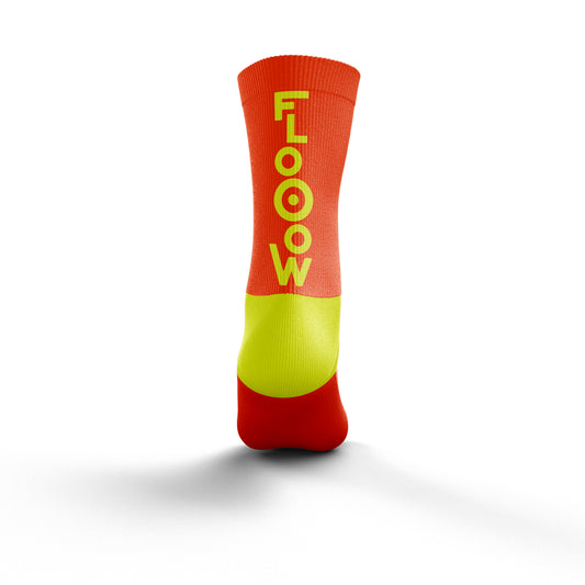 Multisport Medium Cut Socks - Flooow fluo orange & fluo yellow