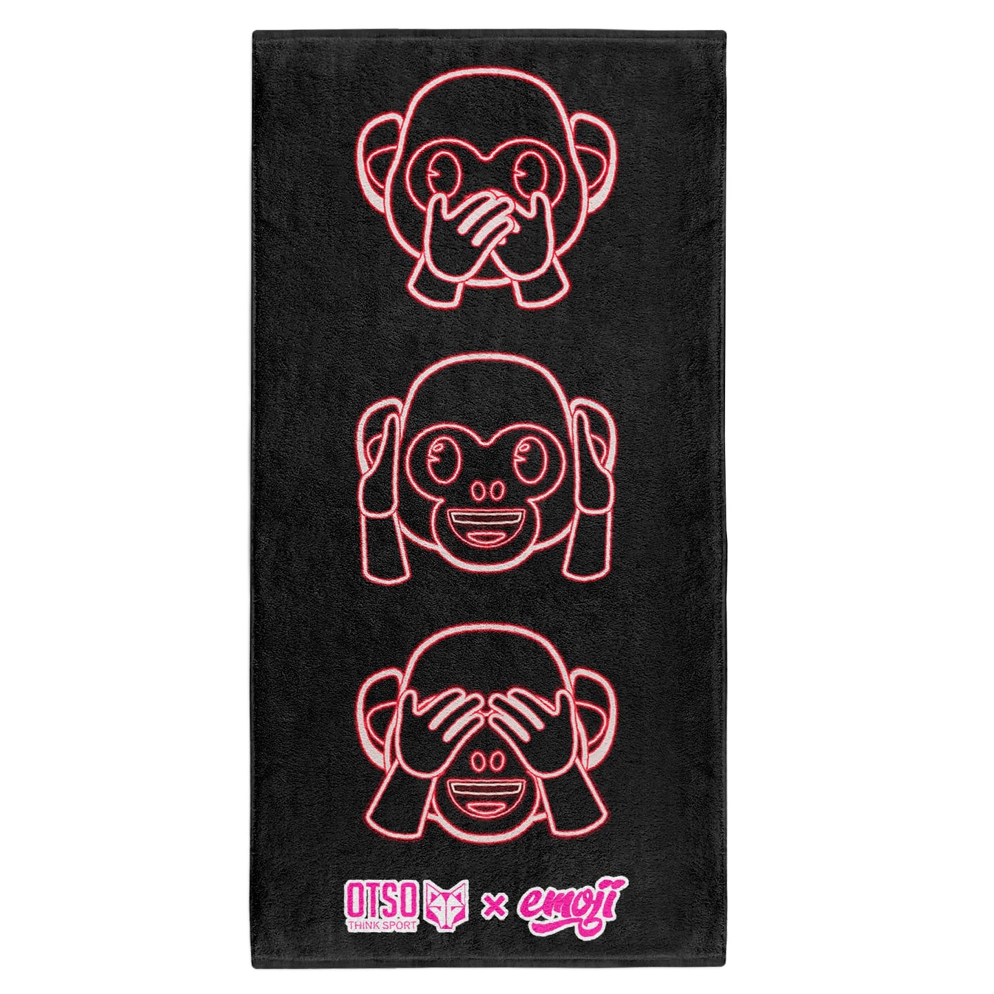 Tovallola de microfibra - Emoji Monkey Neon