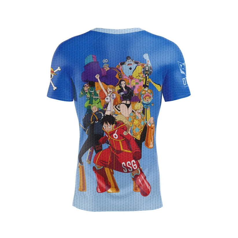 Magliette manica corta uomo - One piece egghead luffy straw hat crew blue