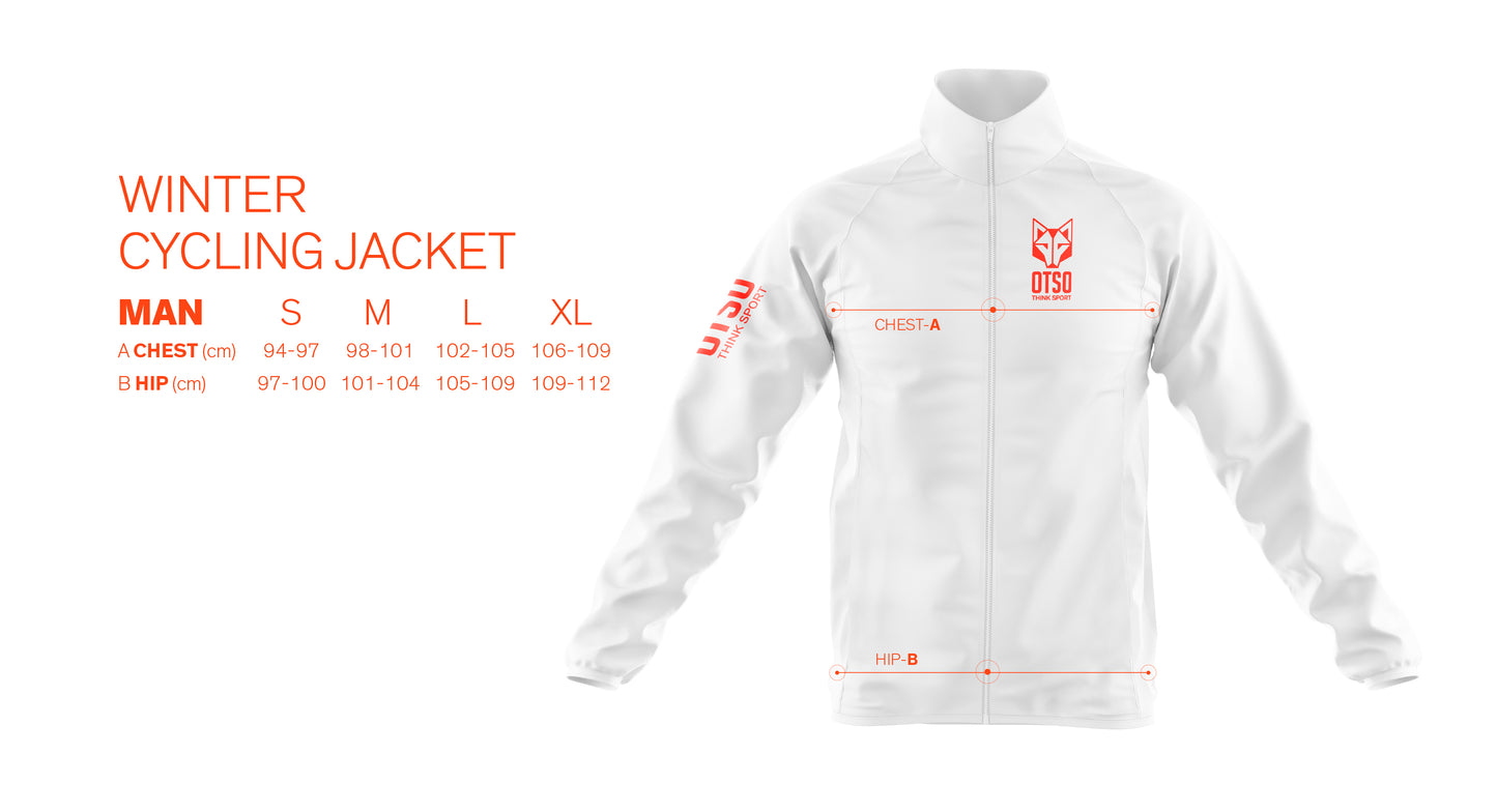 Casaco de ciclismo de inverno para homem - Burgundy