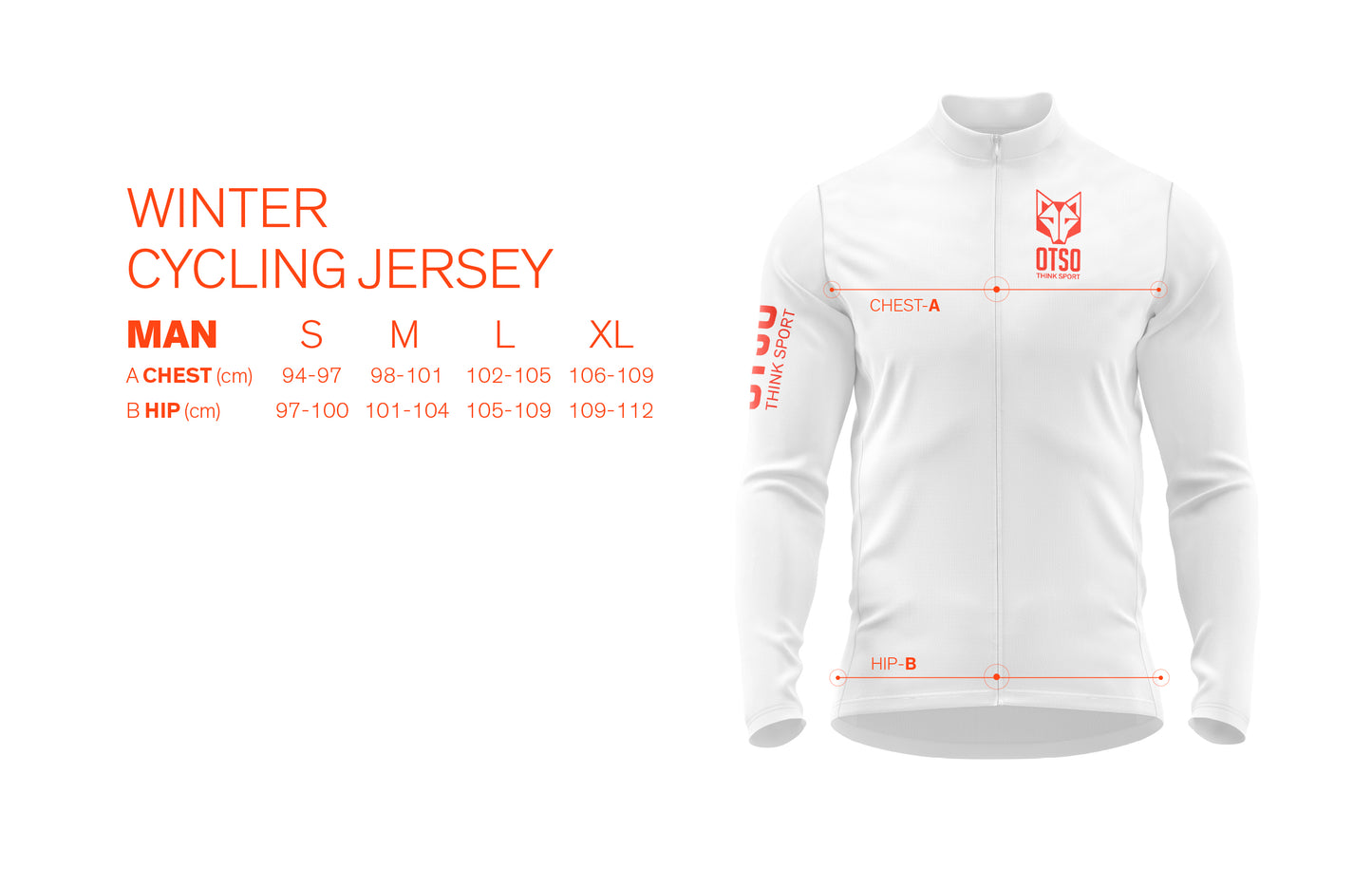 Maglia da ciclismo invernale a maniche lunghe da uomo - Black