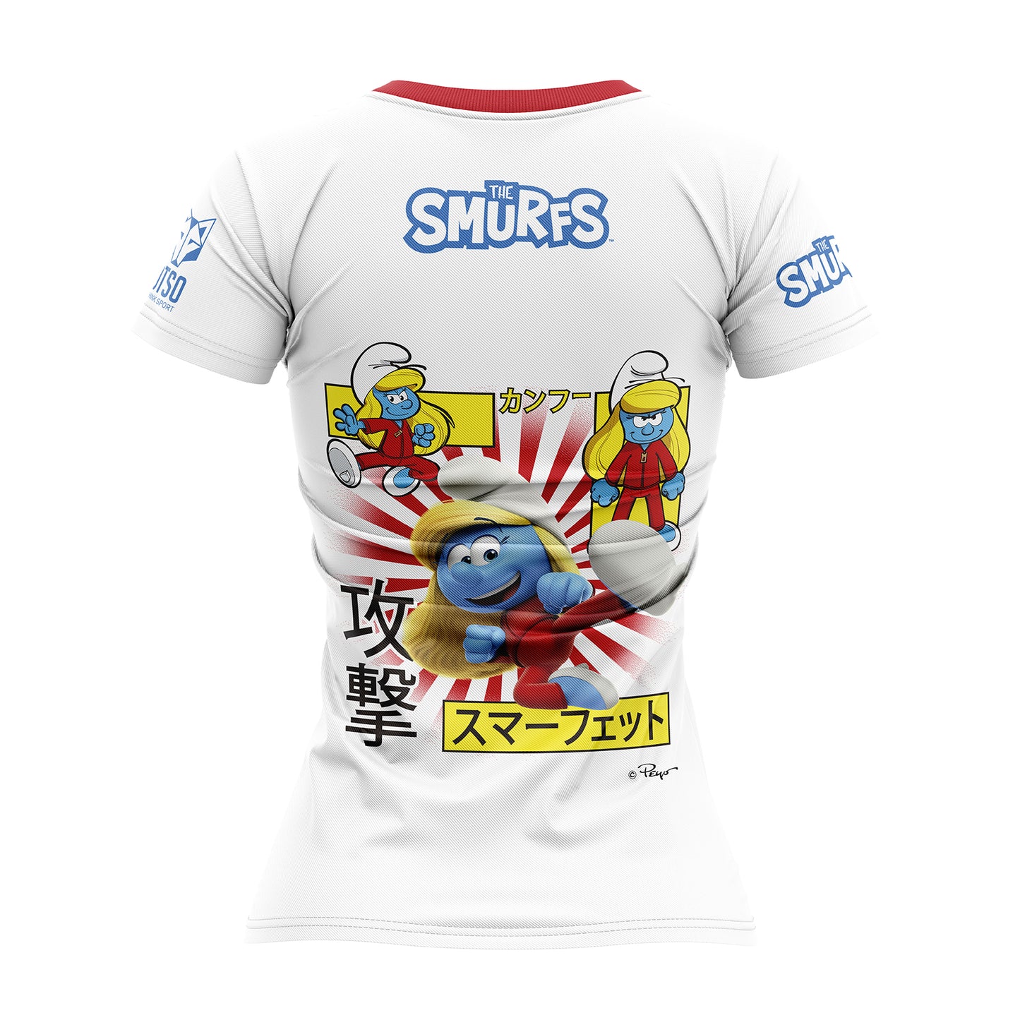 Short sleeve t-shirt women - Smurfs white sleeve (Outlet)