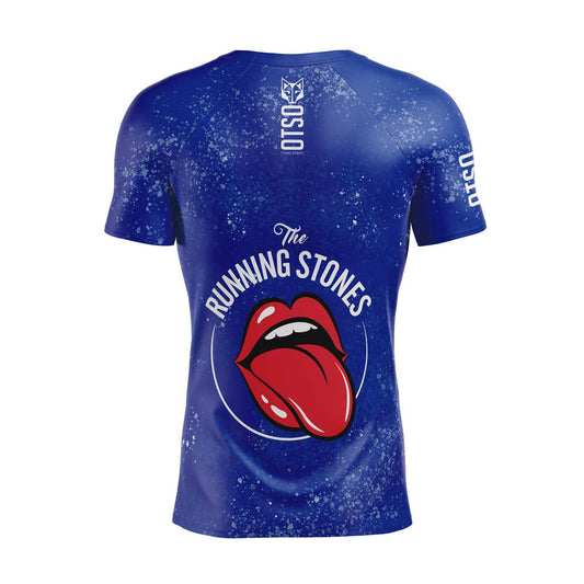 Short Sleeve T-Shirt Men - Running Stones Blue