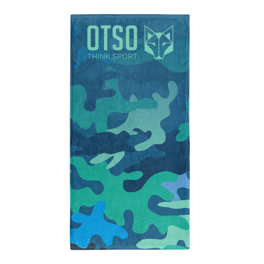 Serviette en microfibre - Bleu camouflage