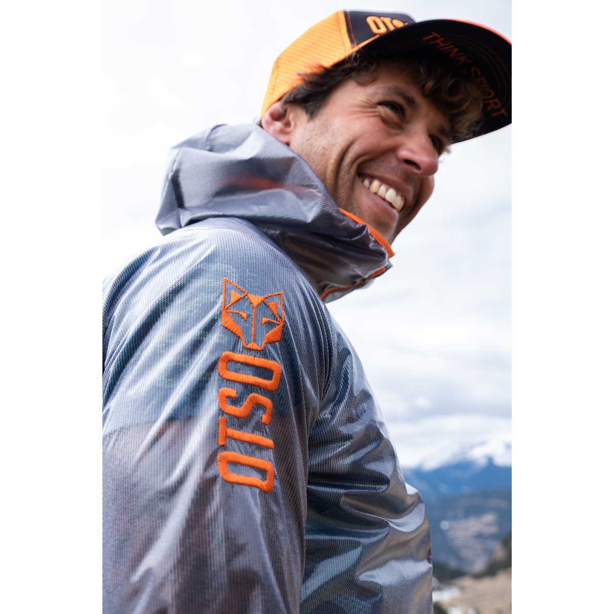Waterproof jacket - Black & Fluo Orange