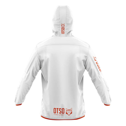 Giacca Impermeabile - Bianco & Arancione Fluo