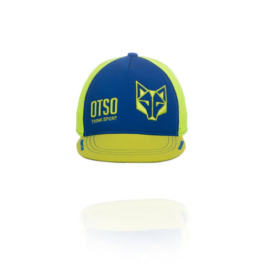 Cappellino snapback - Blu Elettrico & Giallo Fluo