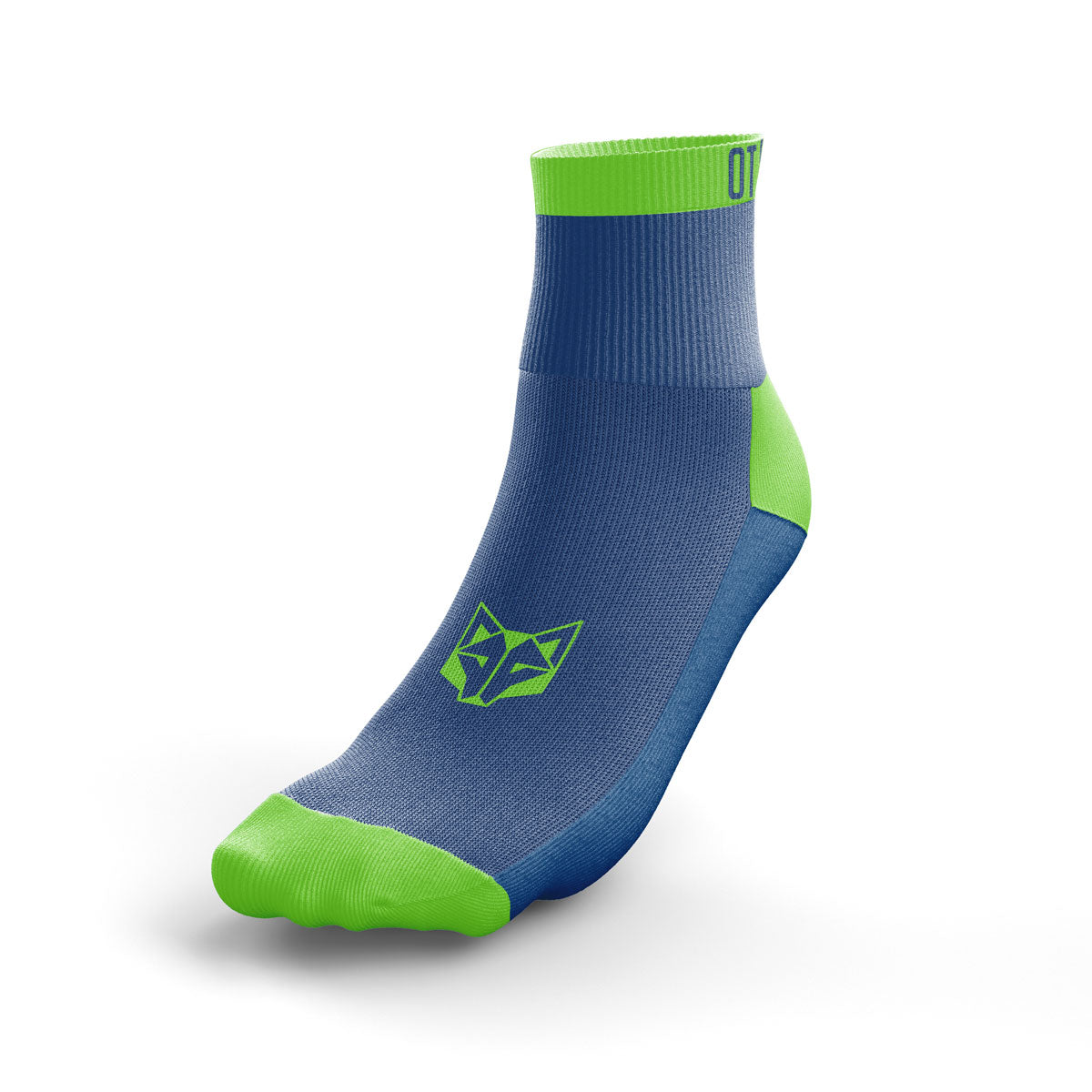 Meias Multidesporto Baixas - Azul Elétrico & Verde Fluo