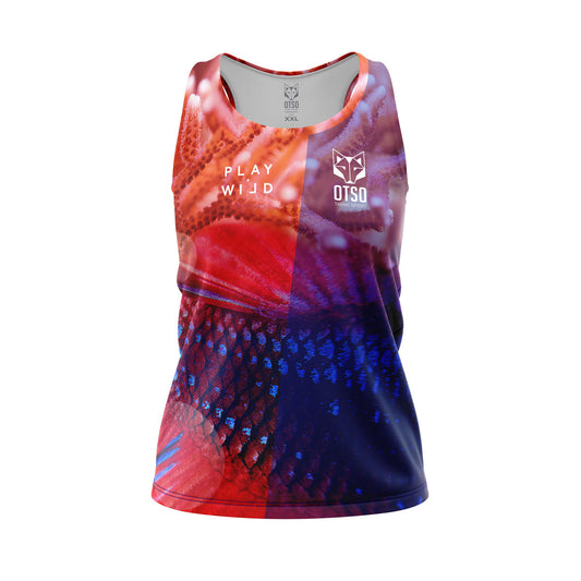 Camiseta de pádel sin mangas mujer - Coral (Outlet)