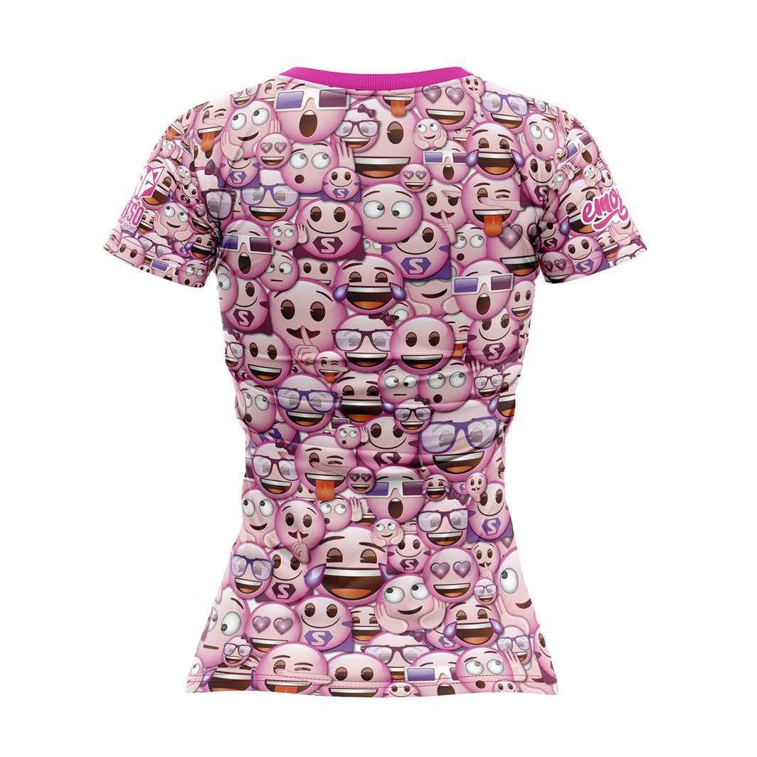 Short Sleeve T-Shirt Women - Emoji Classic Pink (Outlet)