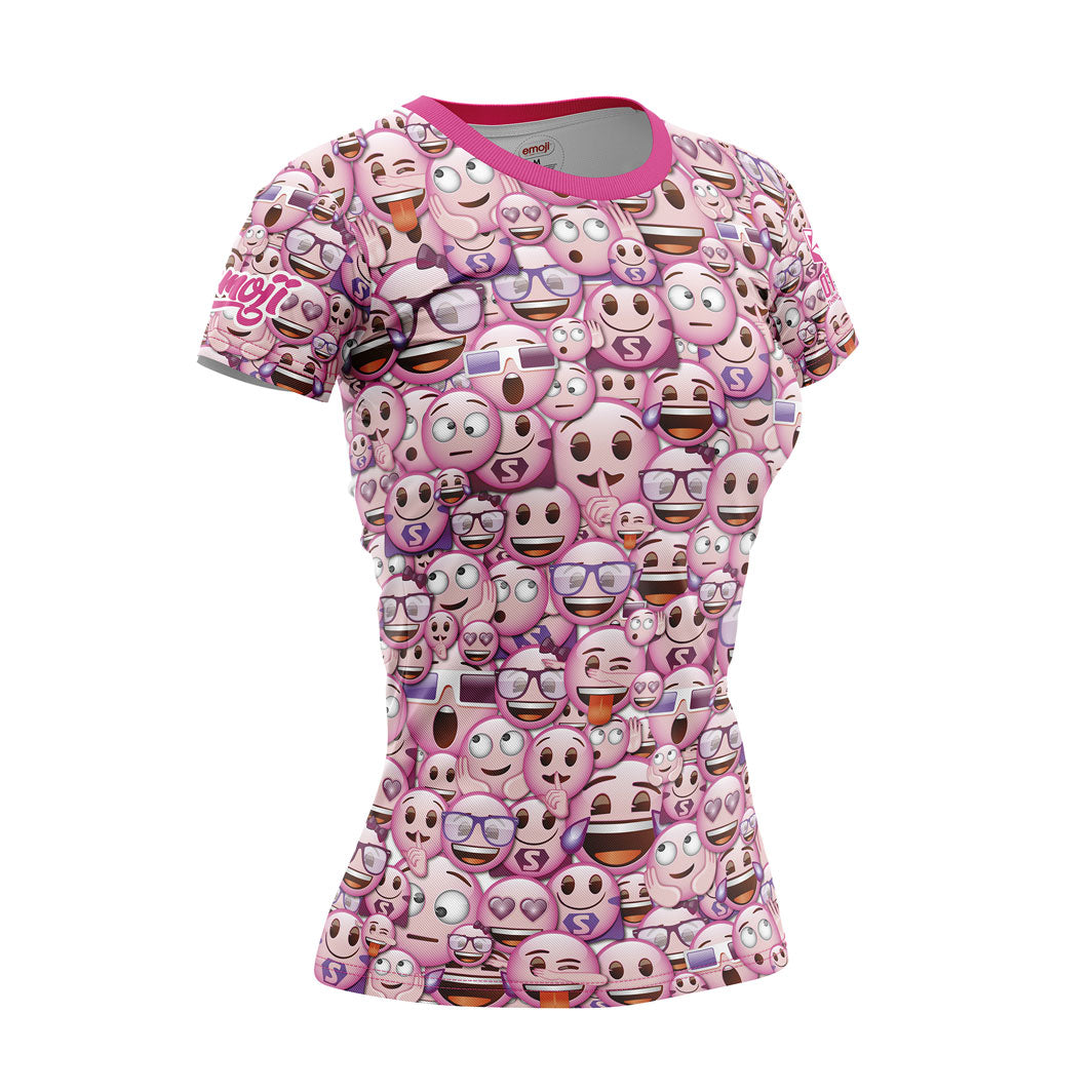 Short Sleeve T-Shirt Women - Emoji Classic Pink (Outlet)