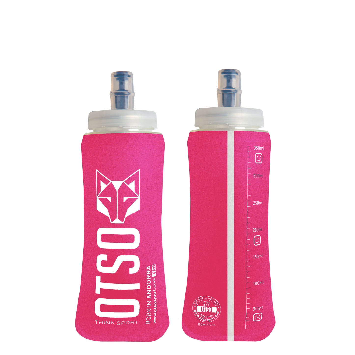 Bottiglia morbida 250ml Big Cap - Fluo Pink