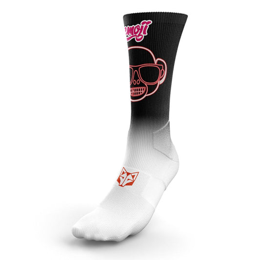 Sublimated Socks - Emoji Monkey Neon