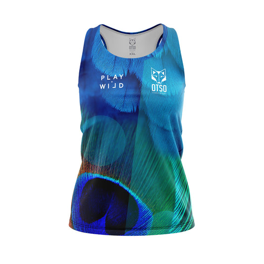 Camiseta de pádel sin mangas mujer - Blue Birds (Outlet)