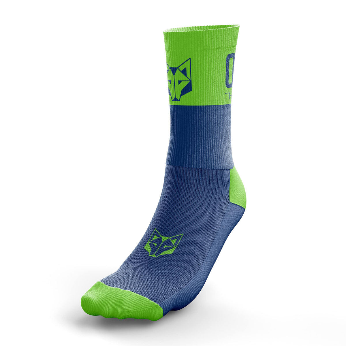 Calzini Multisport Medium Cut - Electric Blue & Fluo Green