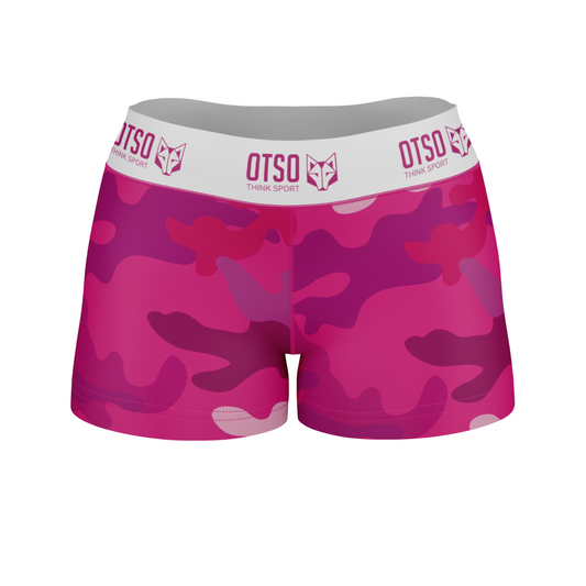 Pantalons curts de dona - Camo Pink