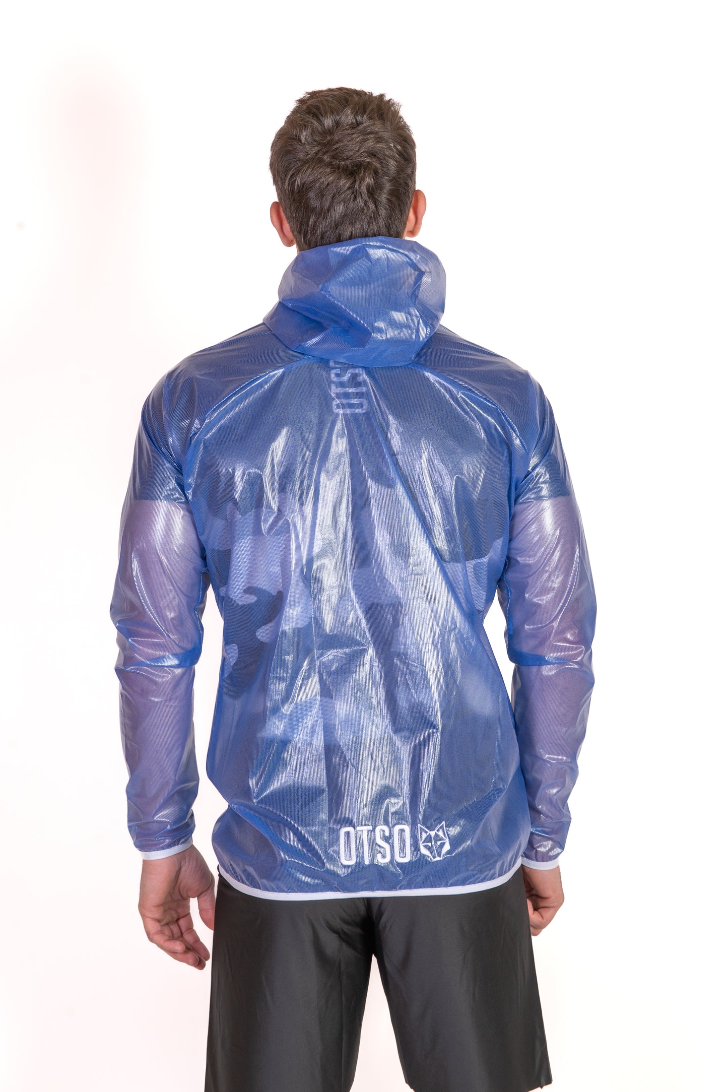 Waterproof jacket - Electric Blue & White