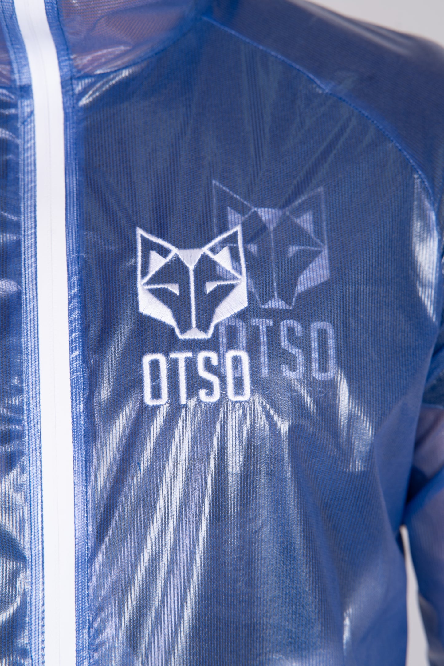 Waterproof jacket - Electric Blue & White