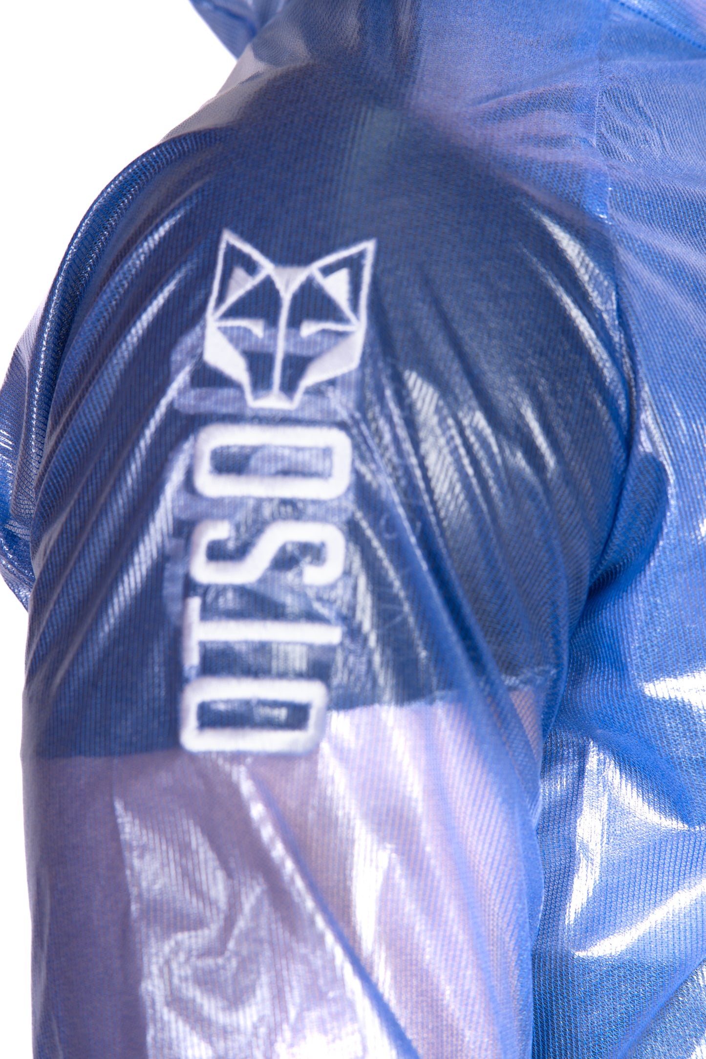Waterproof jacket - Electric Blue & White