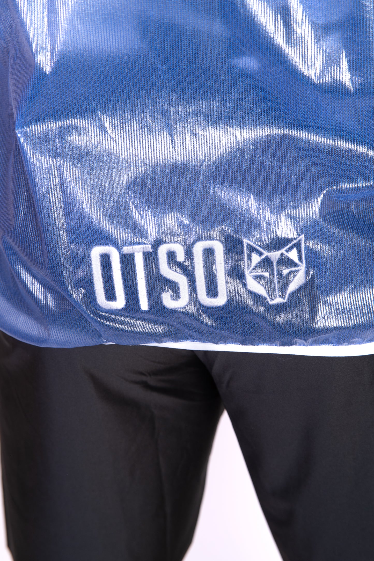 Waterproof jacket - Electric Blue & White