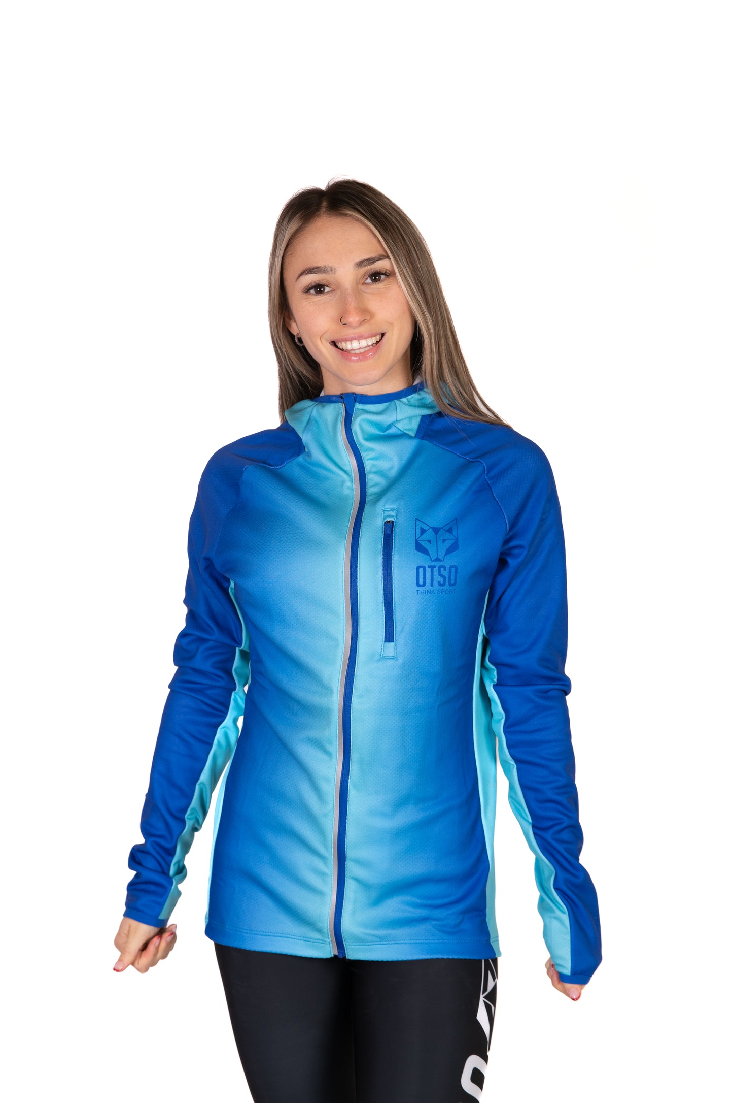 Moletom esportivo unissex - Electric Blue & Light Blue