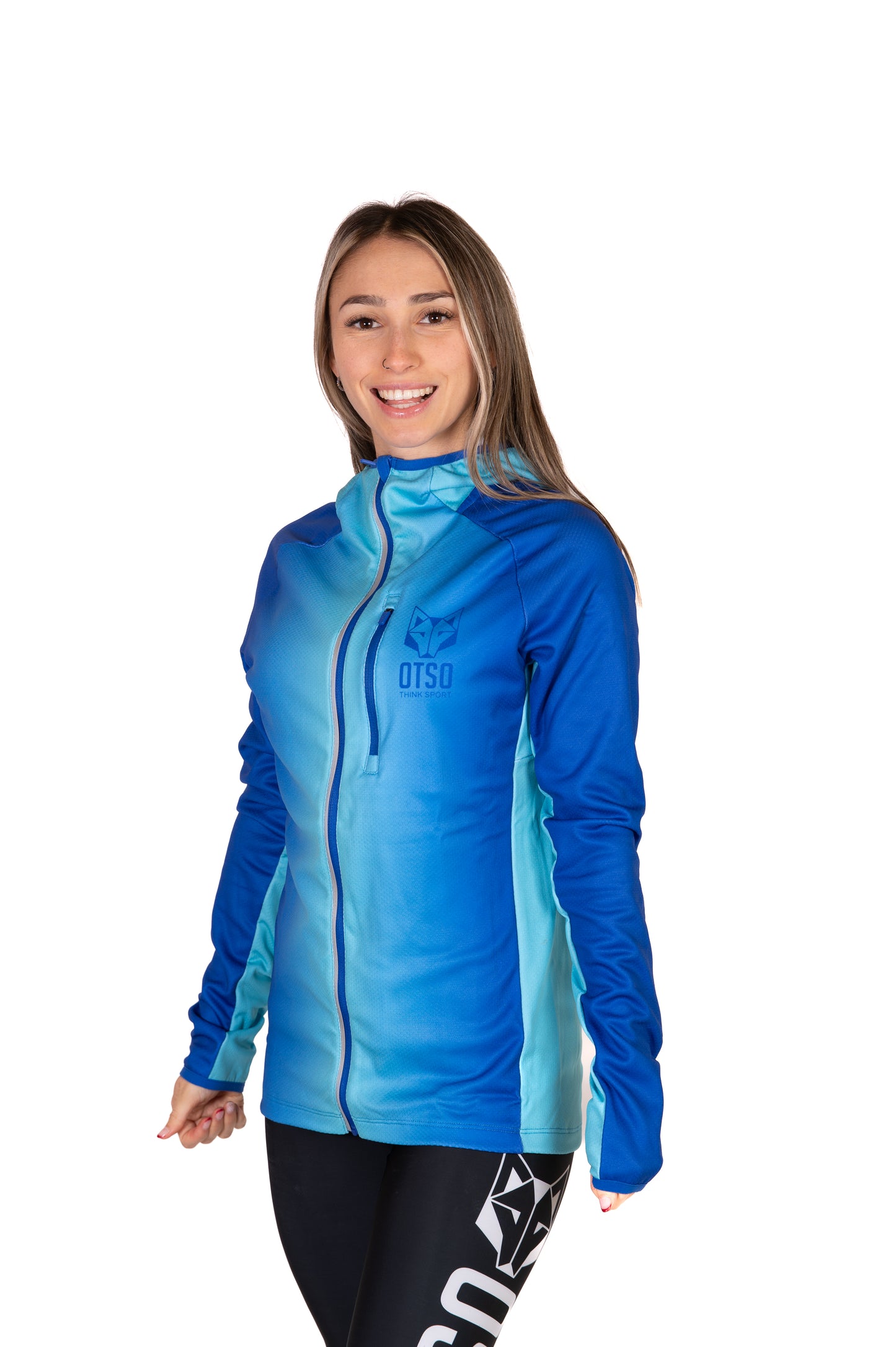 Moletom esportivo unissex - Electric Blue & Light Blue