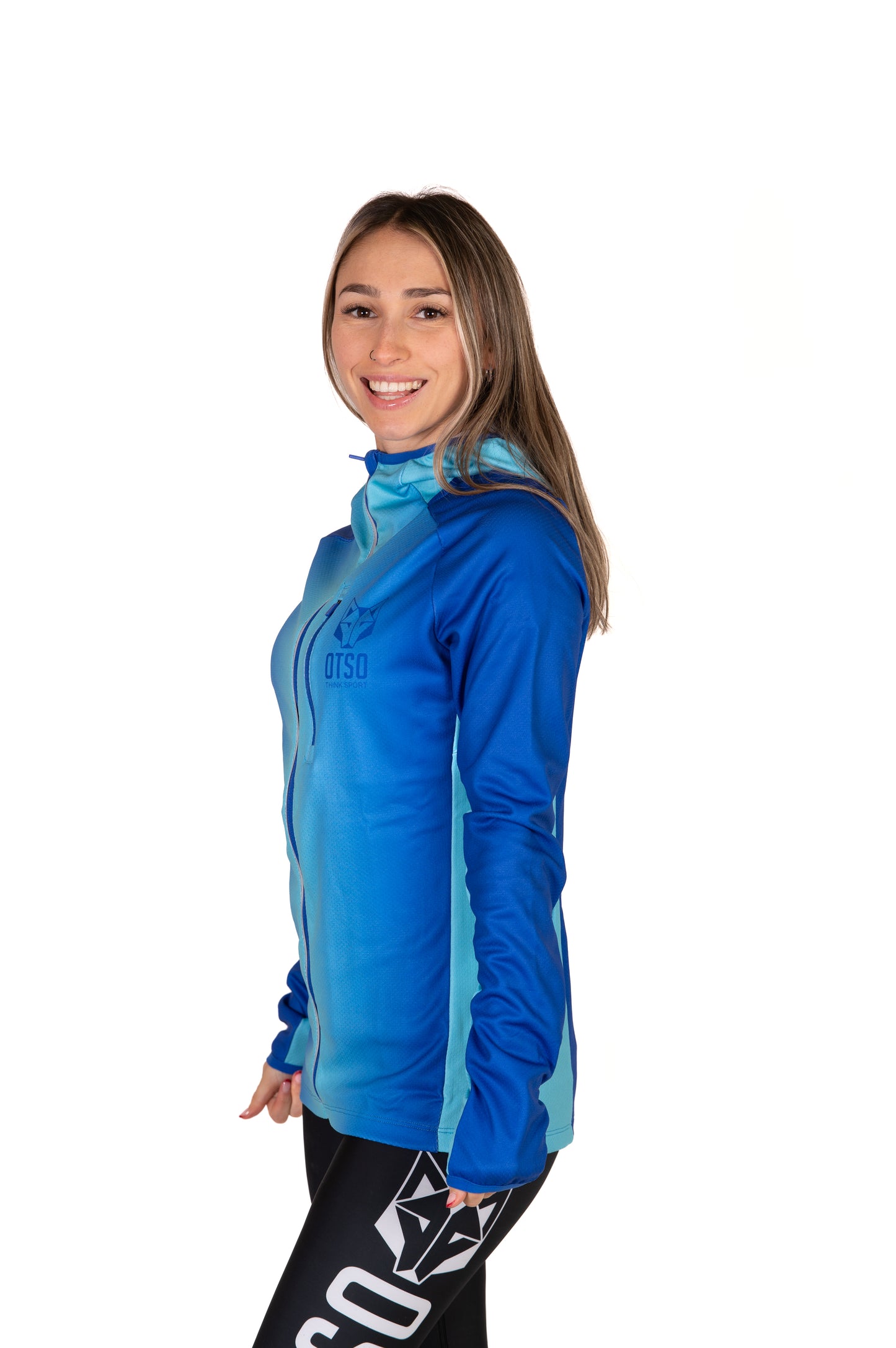 Moletom esportivo unissex - Electric Blue & Light Blue