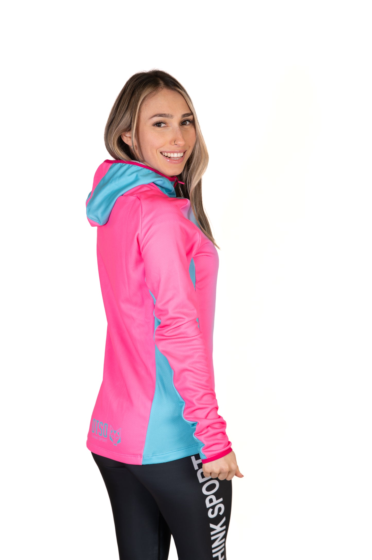 Moletom esportivo unissex - Fluo Pink & Light Blue