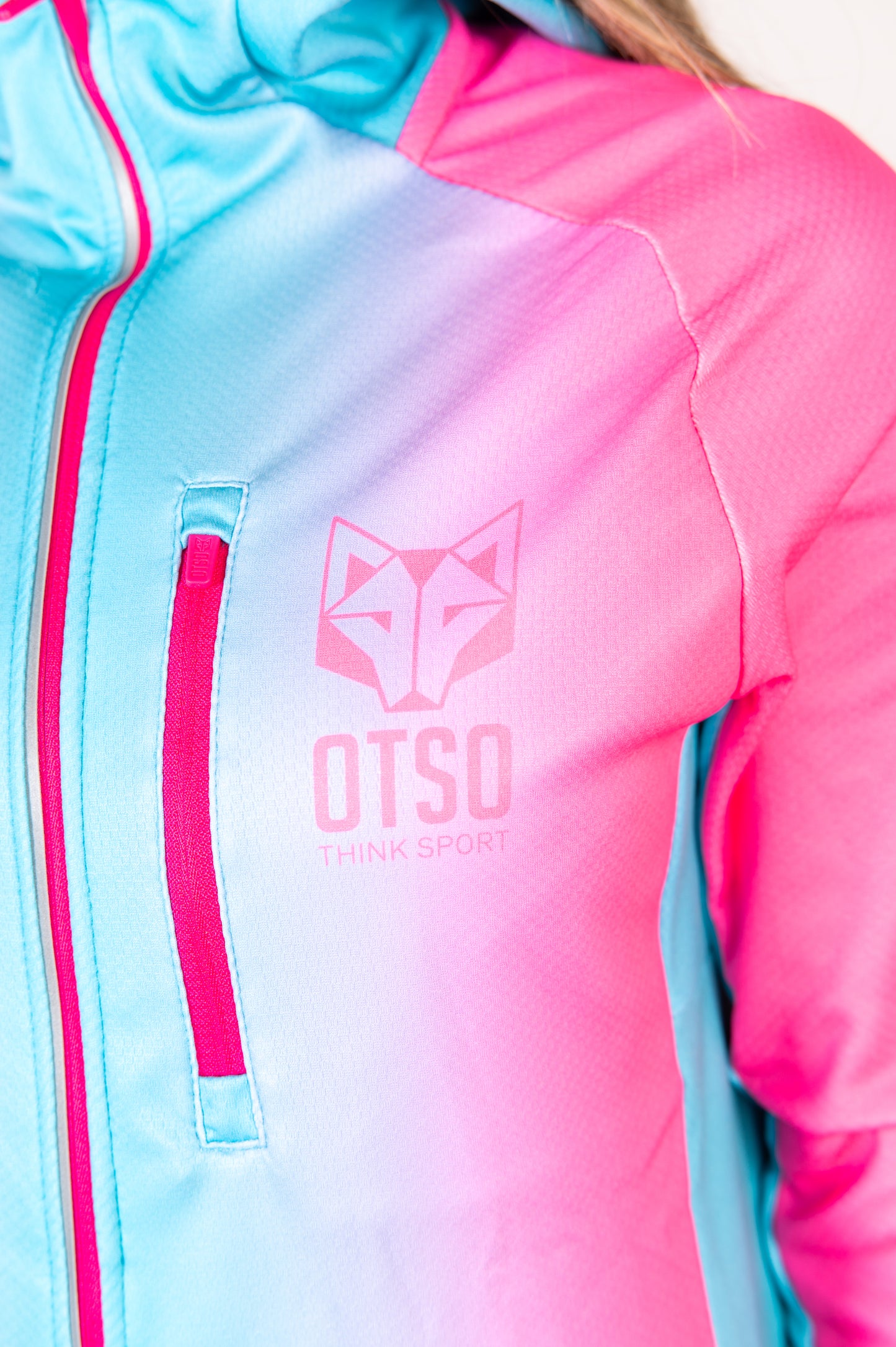 Moletom esportivo unissex - Fluo Pink & Light Blue