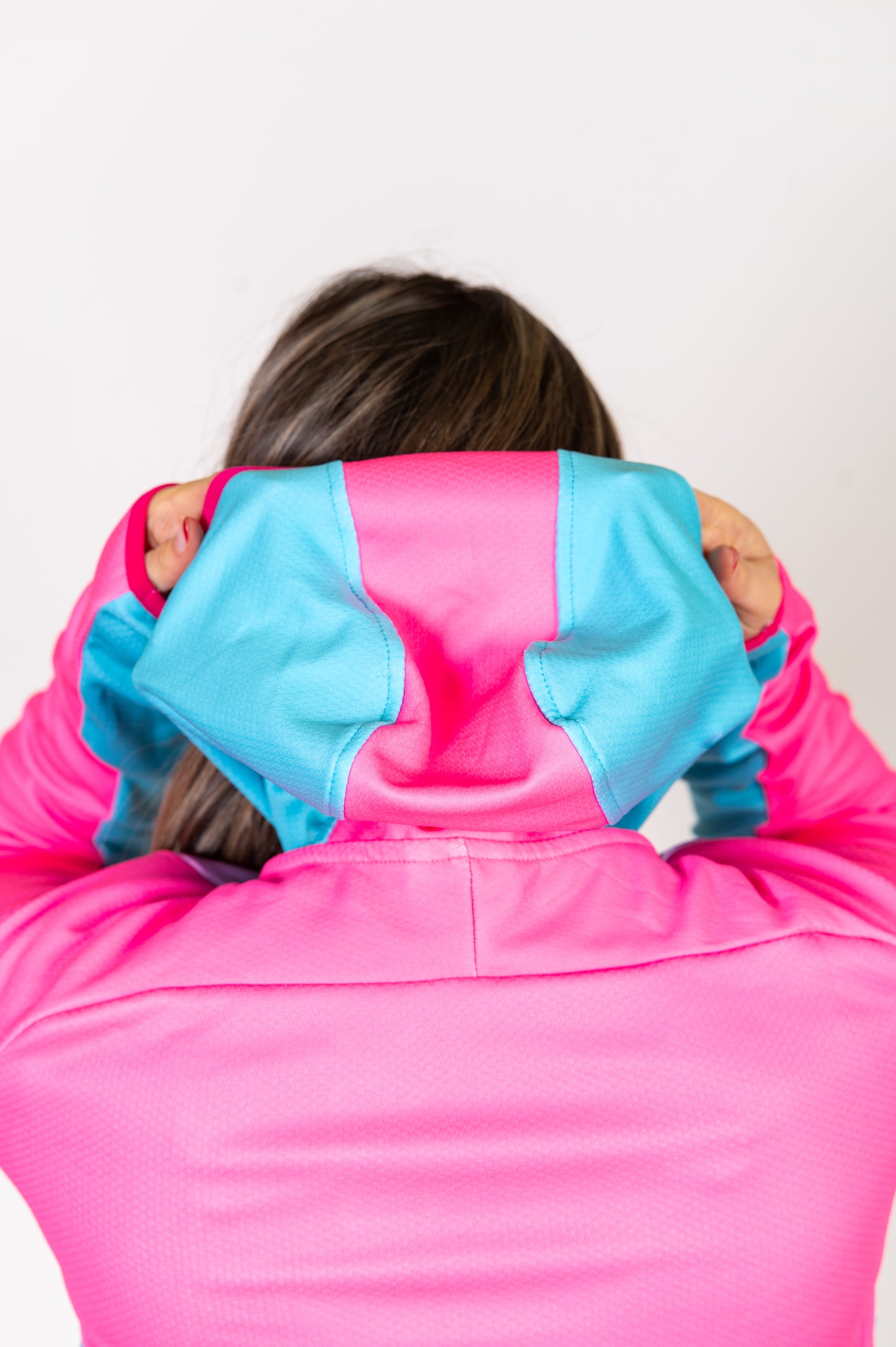 Moletom esportivo unissex - Fluo Pink & Light Blue