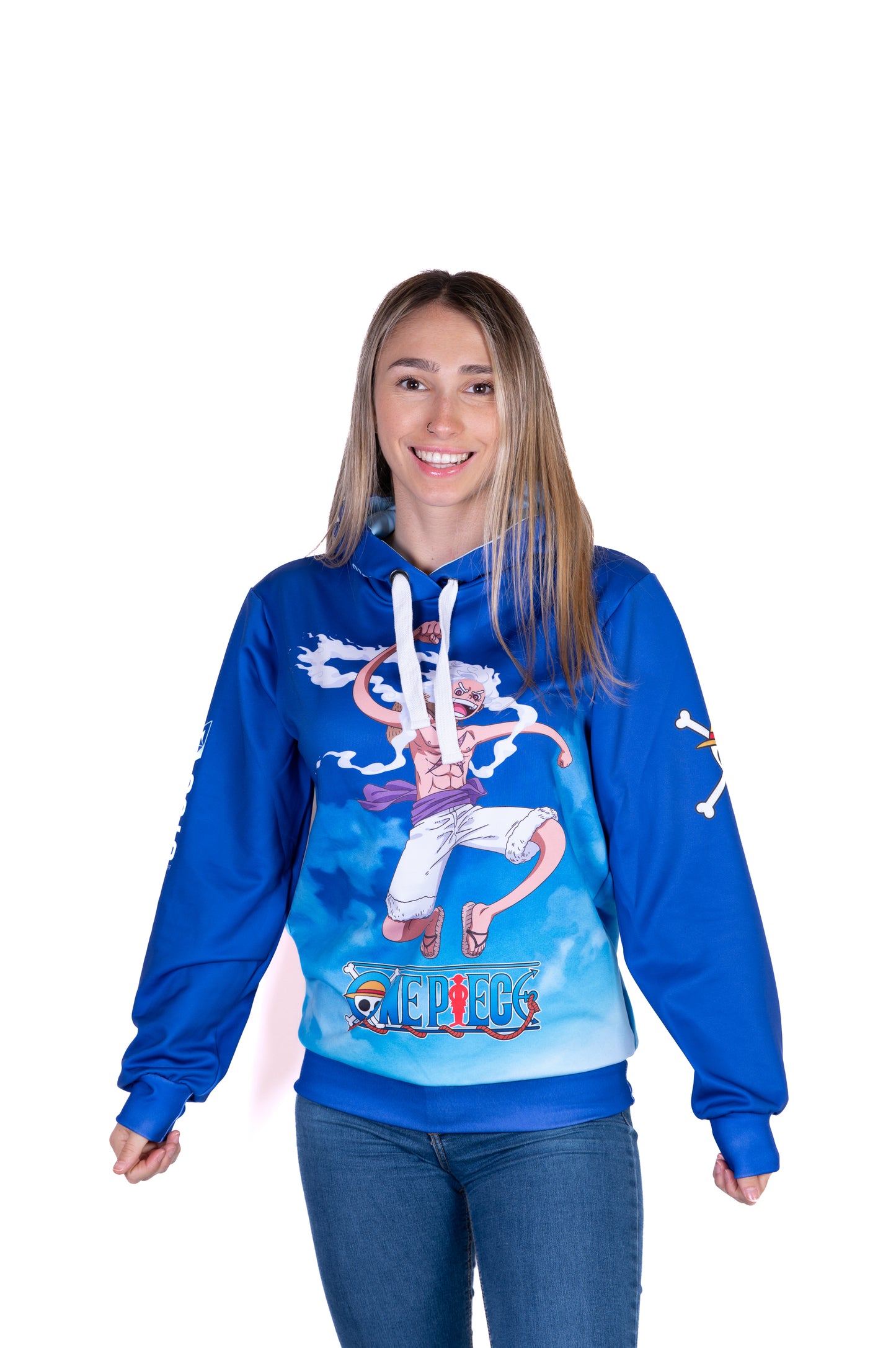 Camisola - One piece egghead luffy and the crew blue
