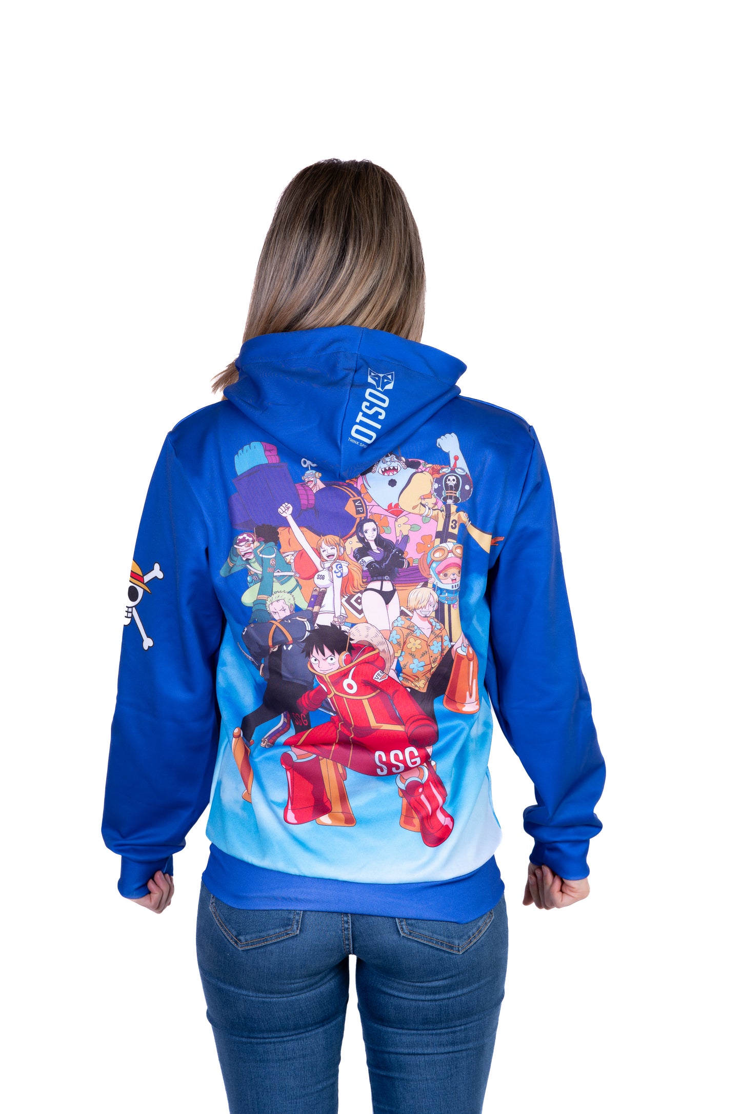 Camisola - One piece egghead luffy and the crew blue