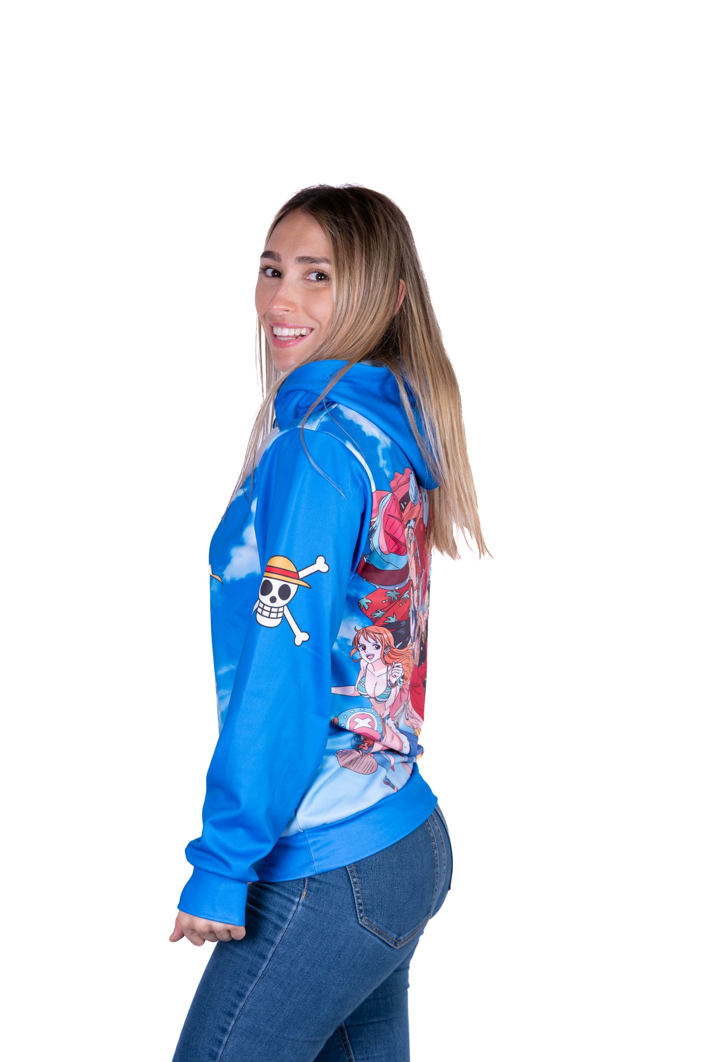 Felpa - One piece fishman luffy and the crew blue