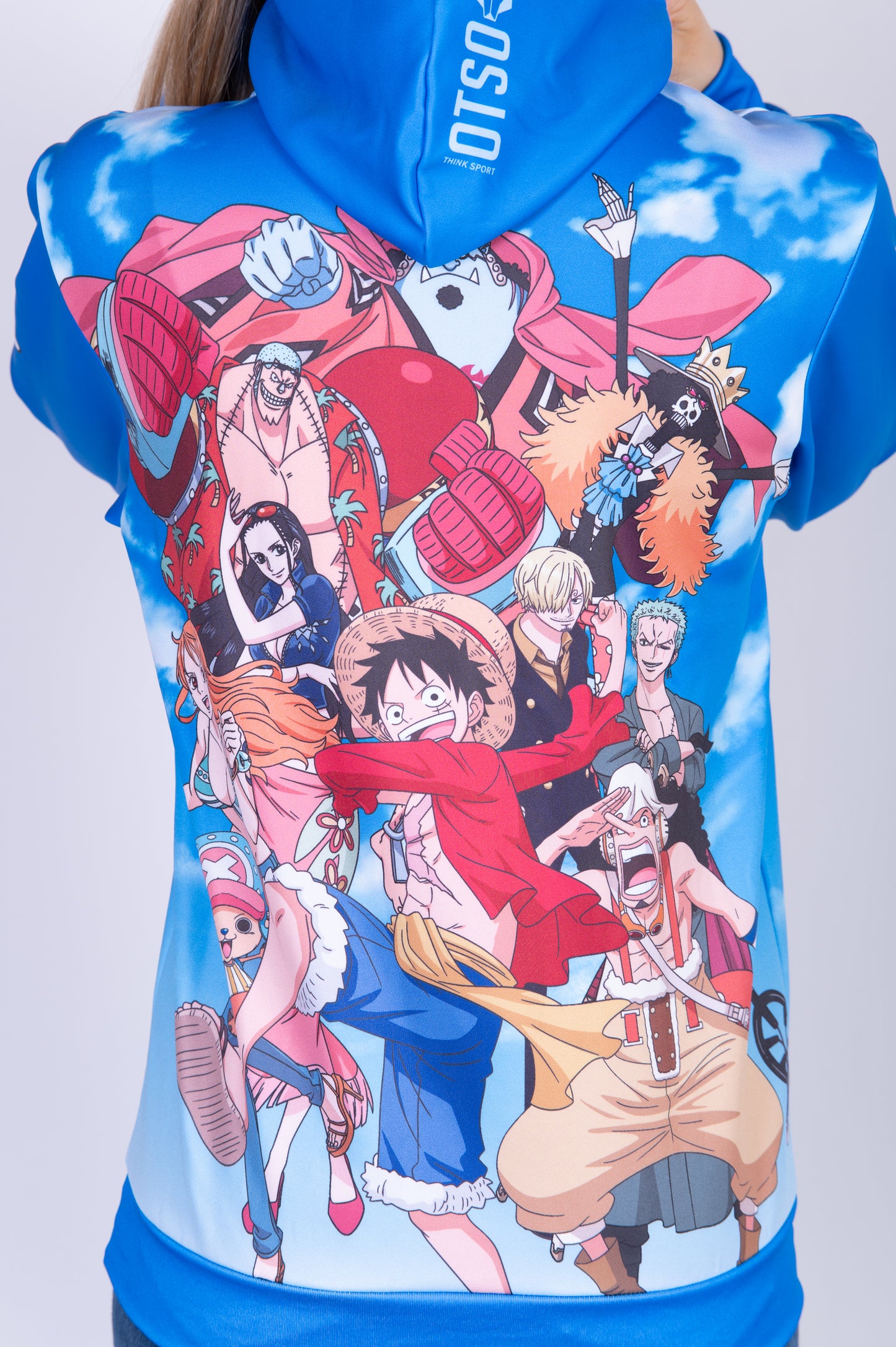 Felpa - One piece fishman luffy and the crew blue