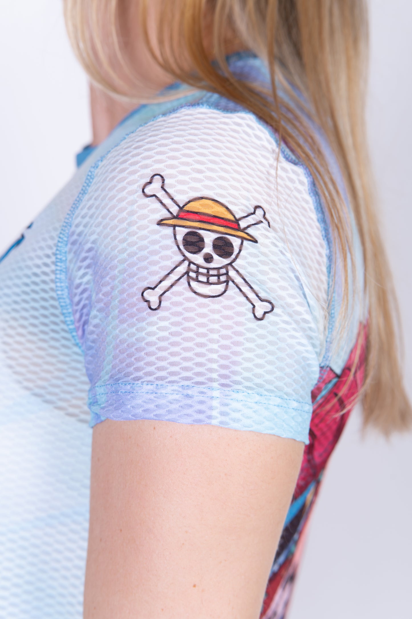Camiseta manga corta mujer - One piece fishman luffy and the crew green