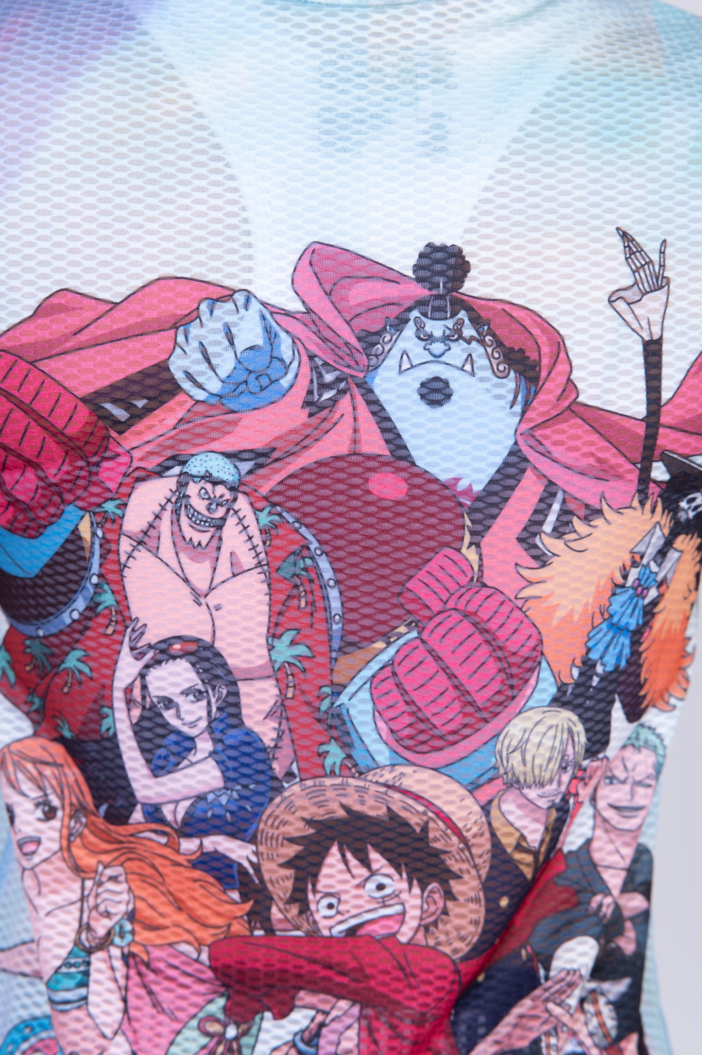 Camiseta manga corta mujer - One piece fishman luffy and the crew green