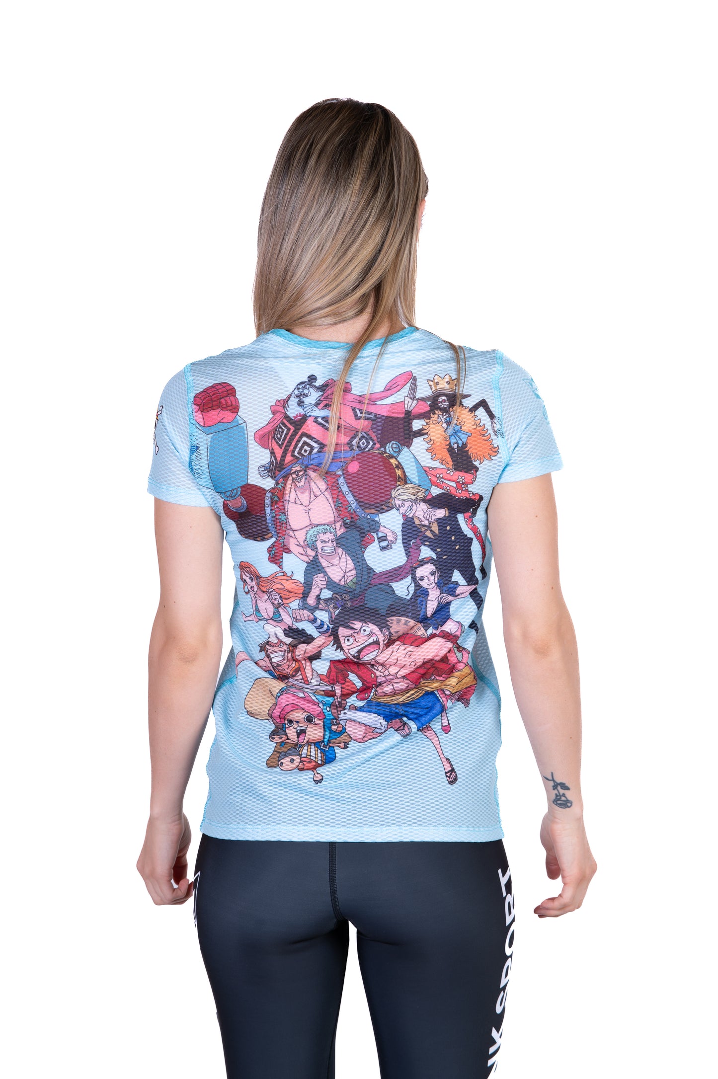 Camiseta manga corta mujer - One piece fishman straw hat crew turquoise