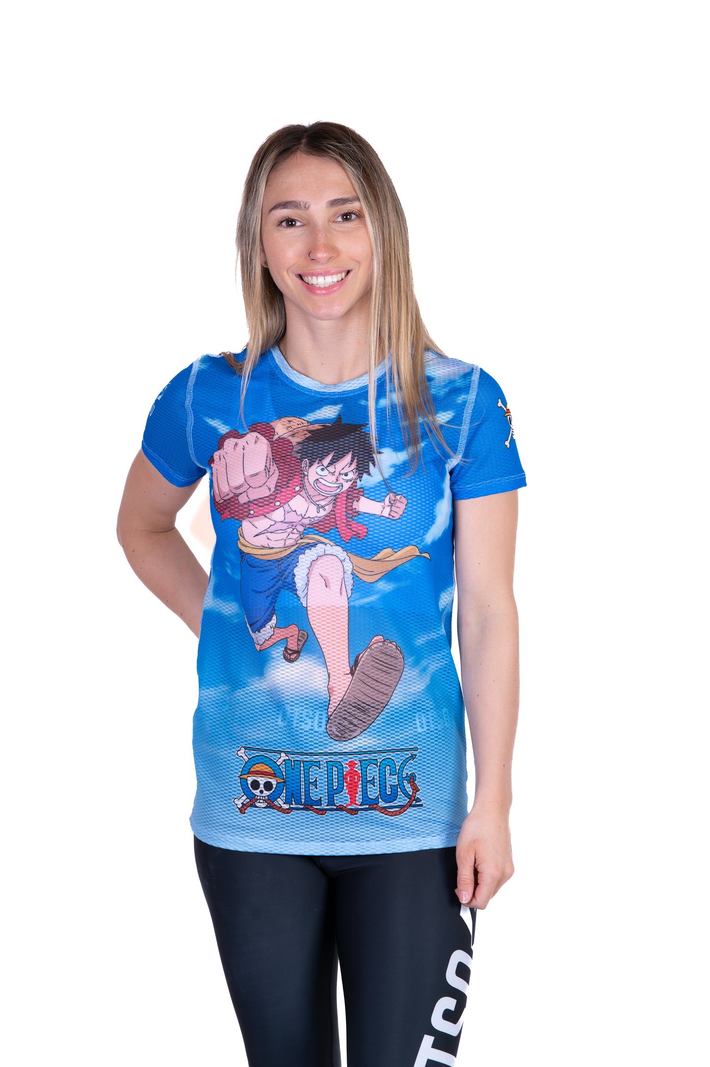 Magliette manica corta donna - One piece fishman luffy and the crew blue