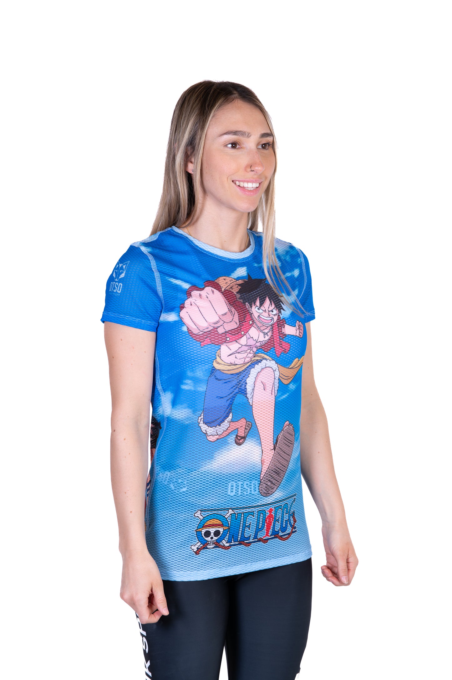 Magliette manica corta donna - One piece fishman luffy and the crew blue