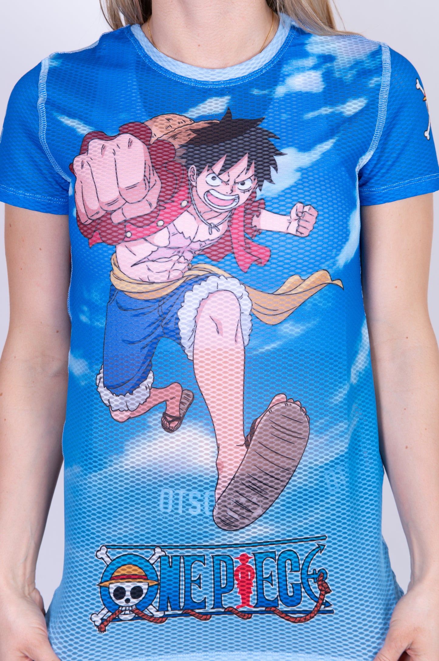 Magliette manica corta donna - One piece fishman luffy and the crew blue