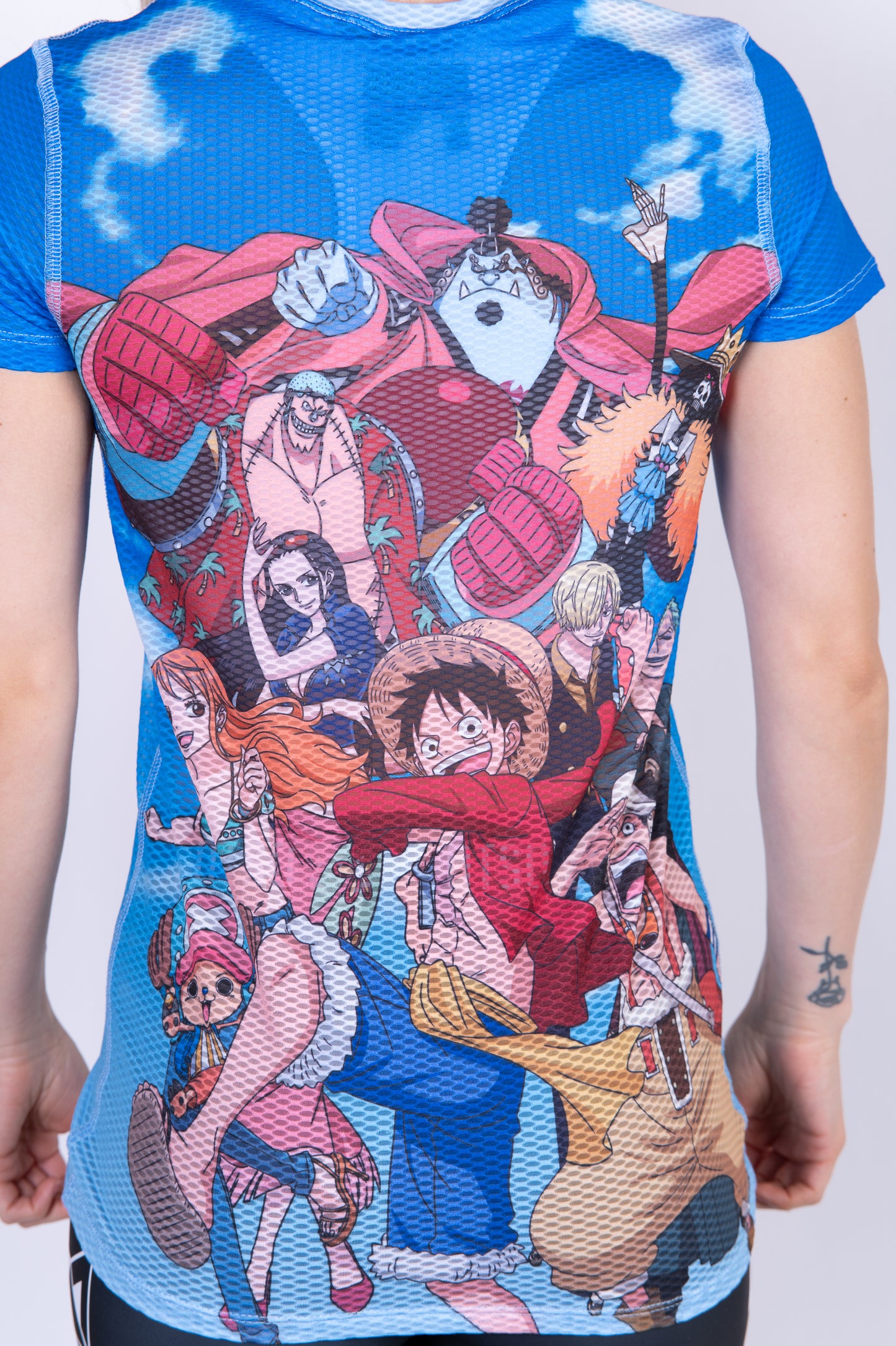 Magliette manica corta donna - One piece fishman luffy and the crew blue