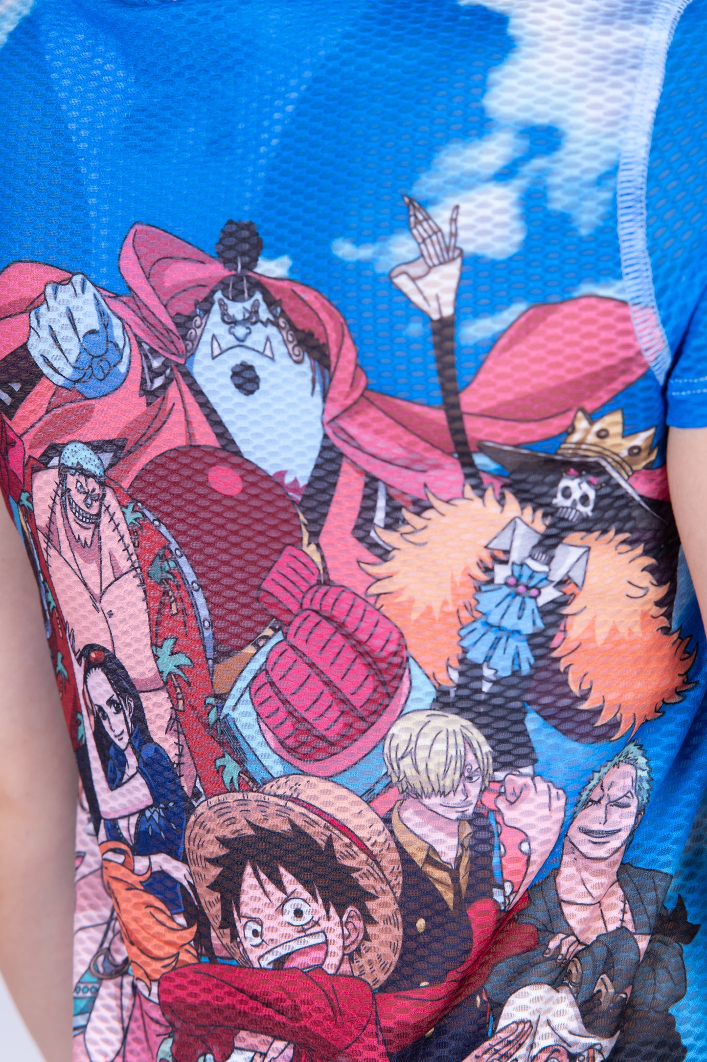 Magliette manica corta donna - One piece fishman luffy and the crew blue